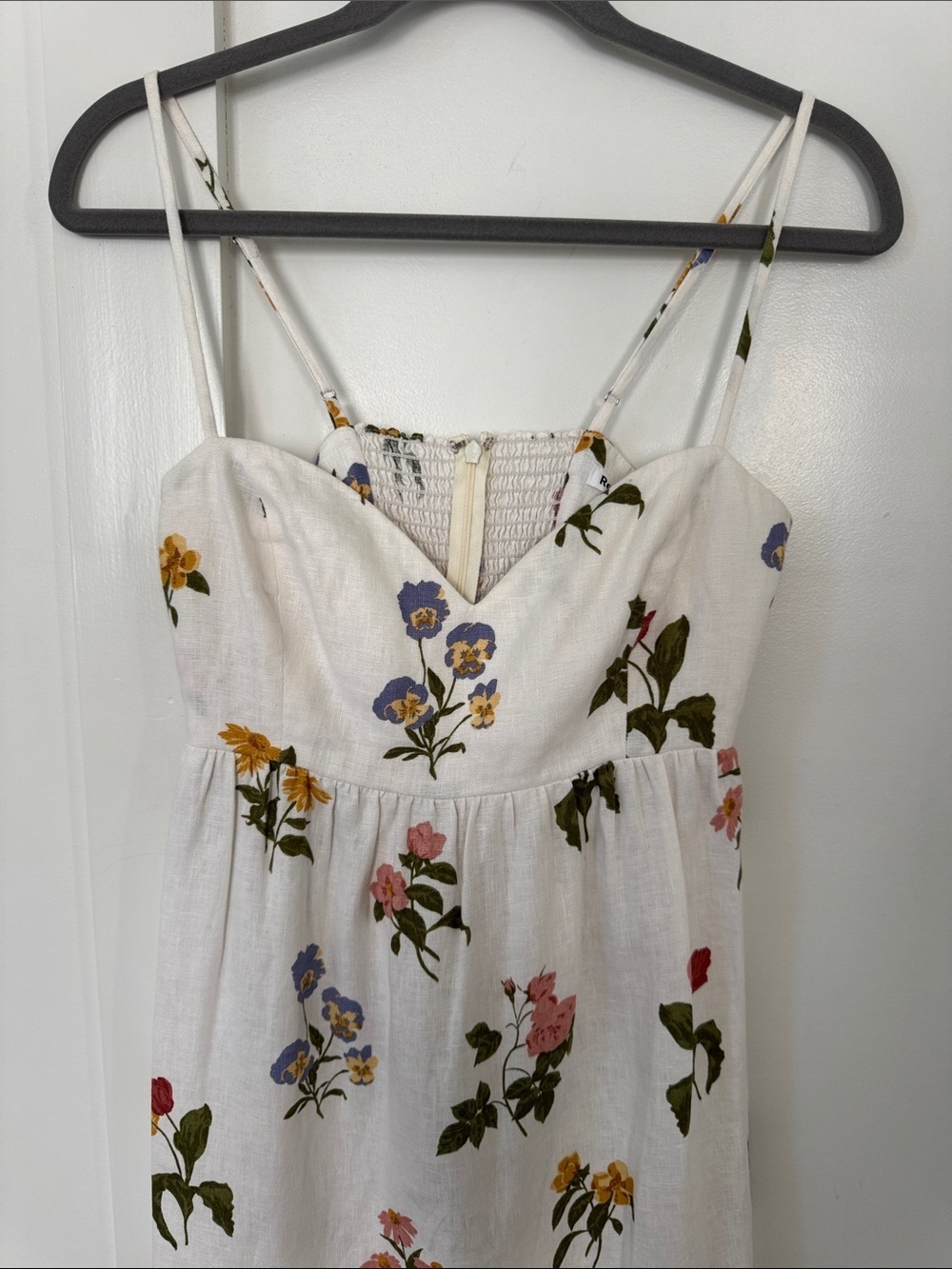 Reformation ‘Martin’ Linen Mini Dress Size 6 - Picture 4 of 13